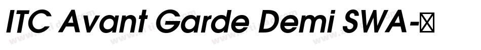 ITC Avant Garde Demi SWA字体转换